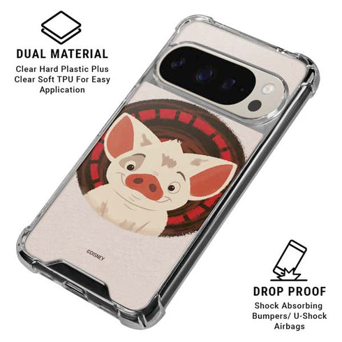 Disney Princess Moana Pua Close Up Pixel 9/9 Pro Clear Case